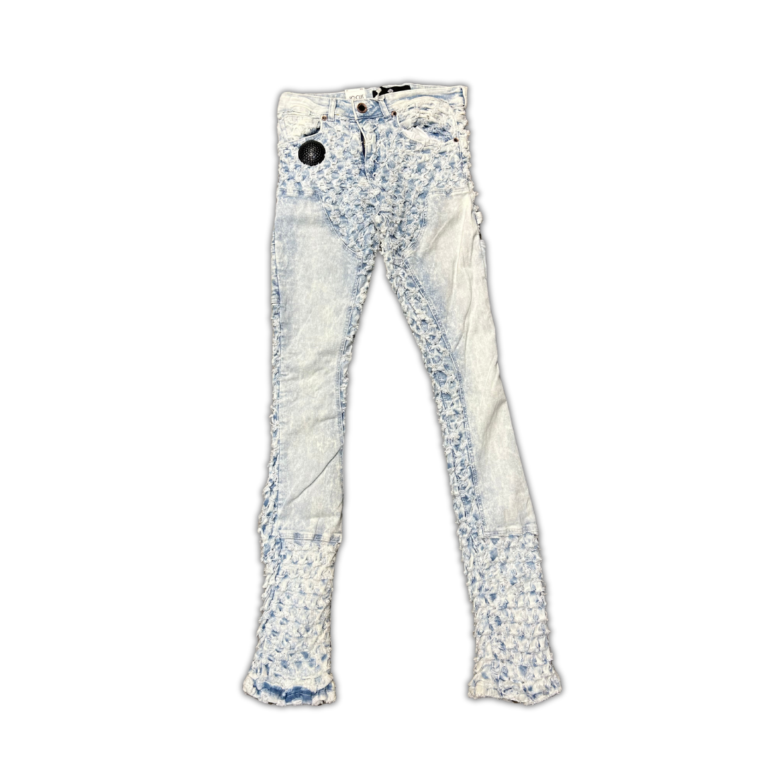 Distressed Biker Stacked Denim