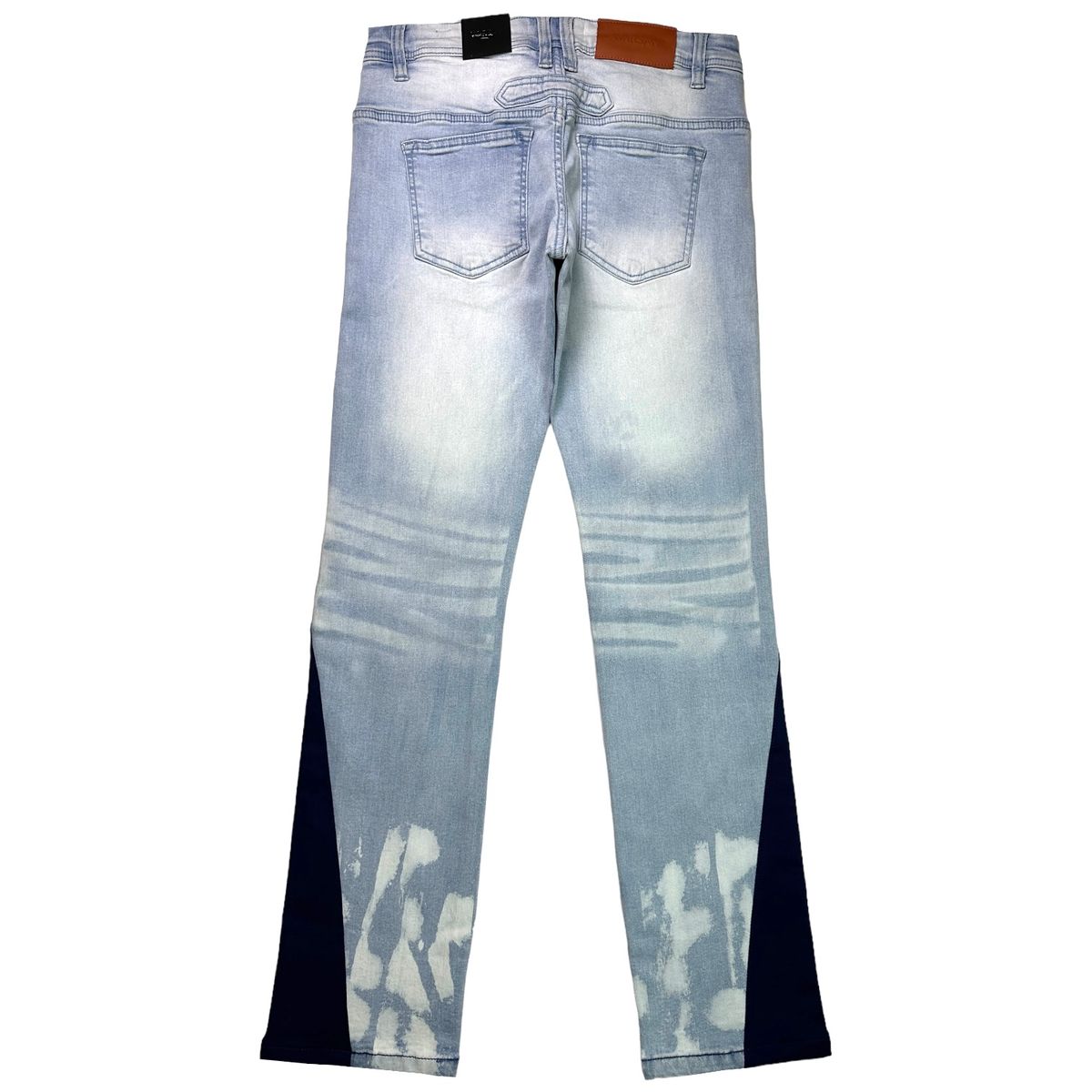 Ripped/Stone Wash Straight Jeans