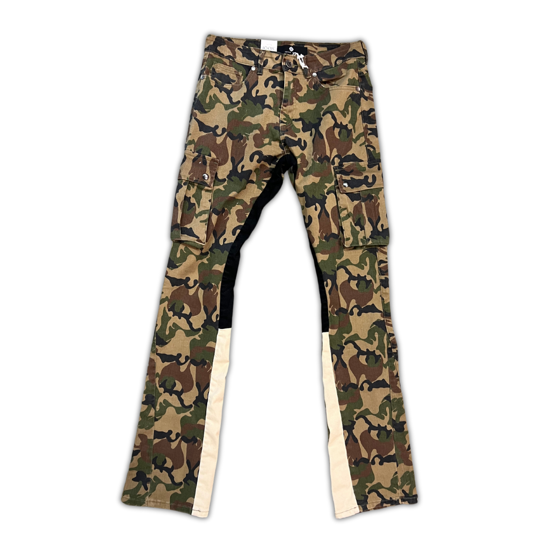 Cargo Stacked Denim - Camo