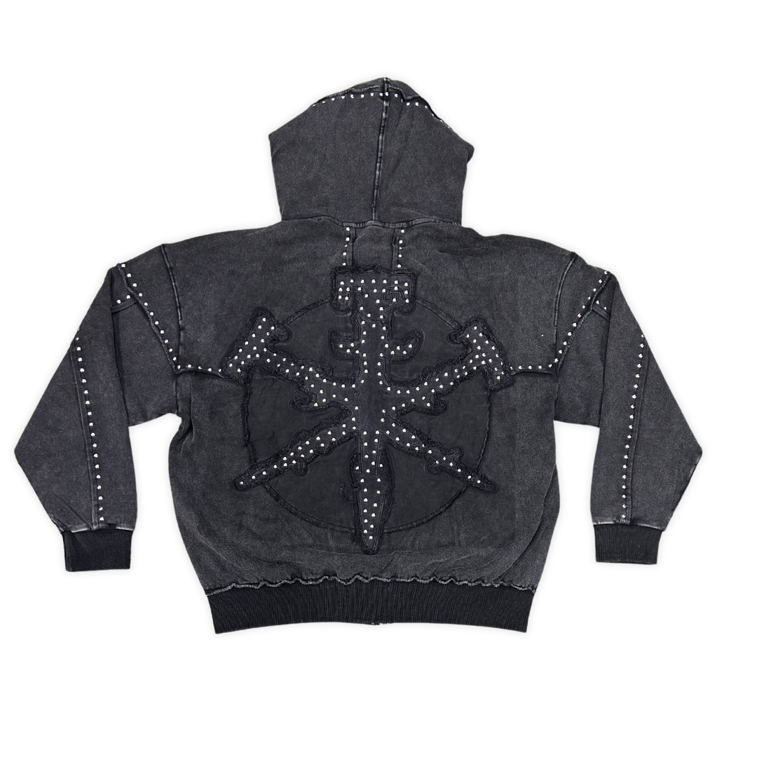 Studded Fleece Oversized Hoody