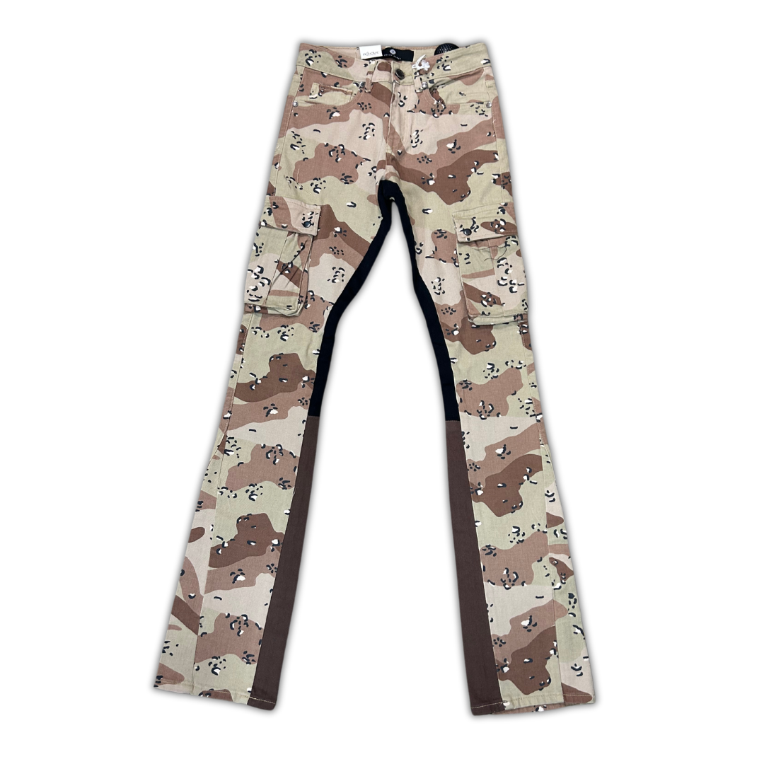 Cargo Stacked Denim - Sand