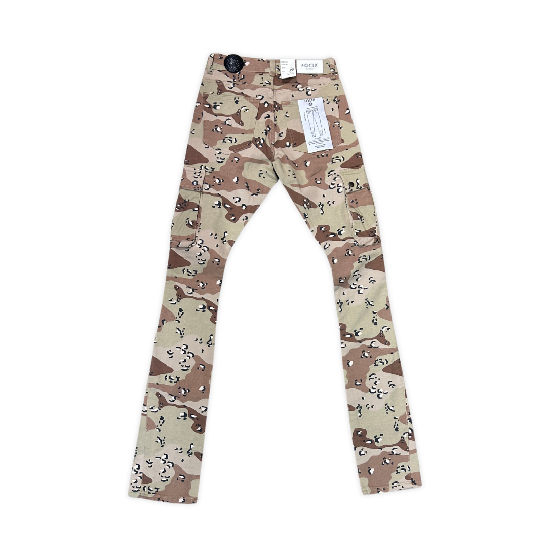 Cargo Stacked Denim - Sand