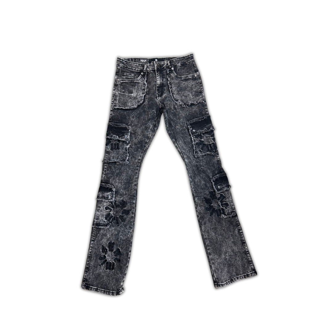 "Enemies" Flare Cargo Denim