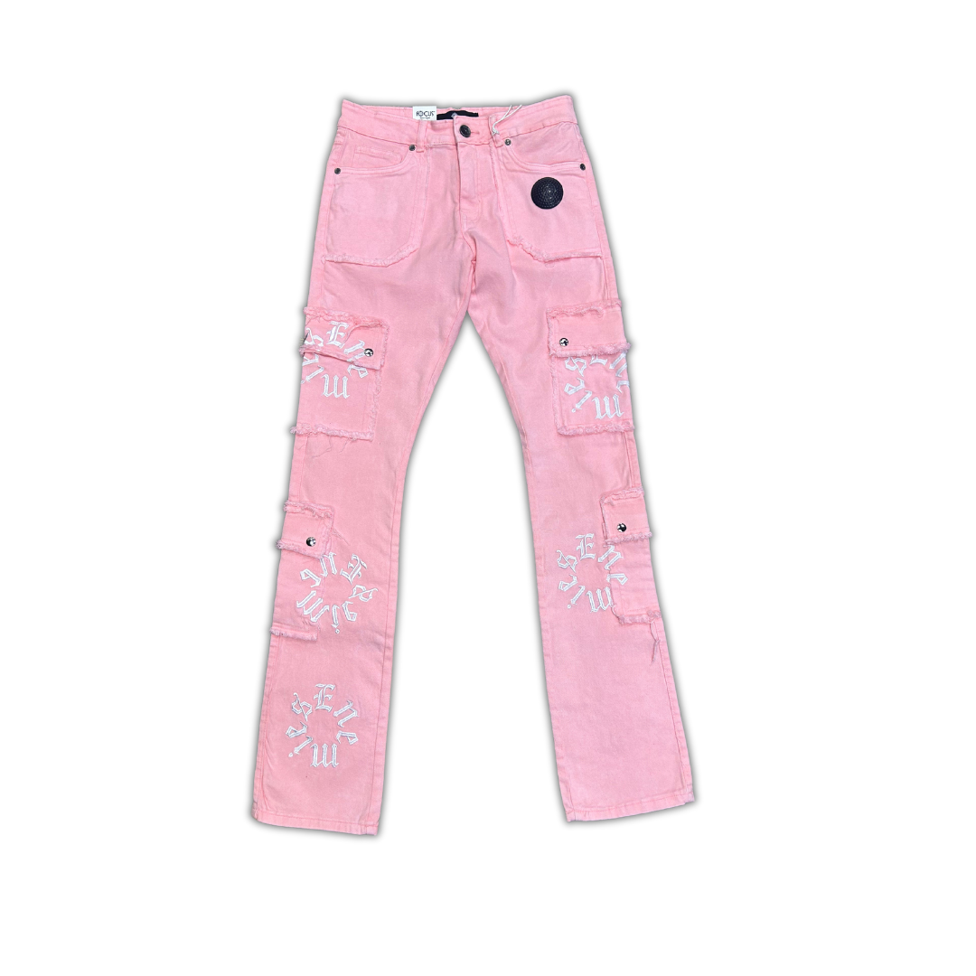 "Enemies" Flare Cargo Denim