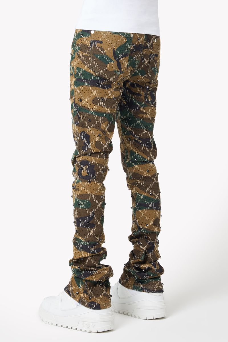 Camo Embellished Denim