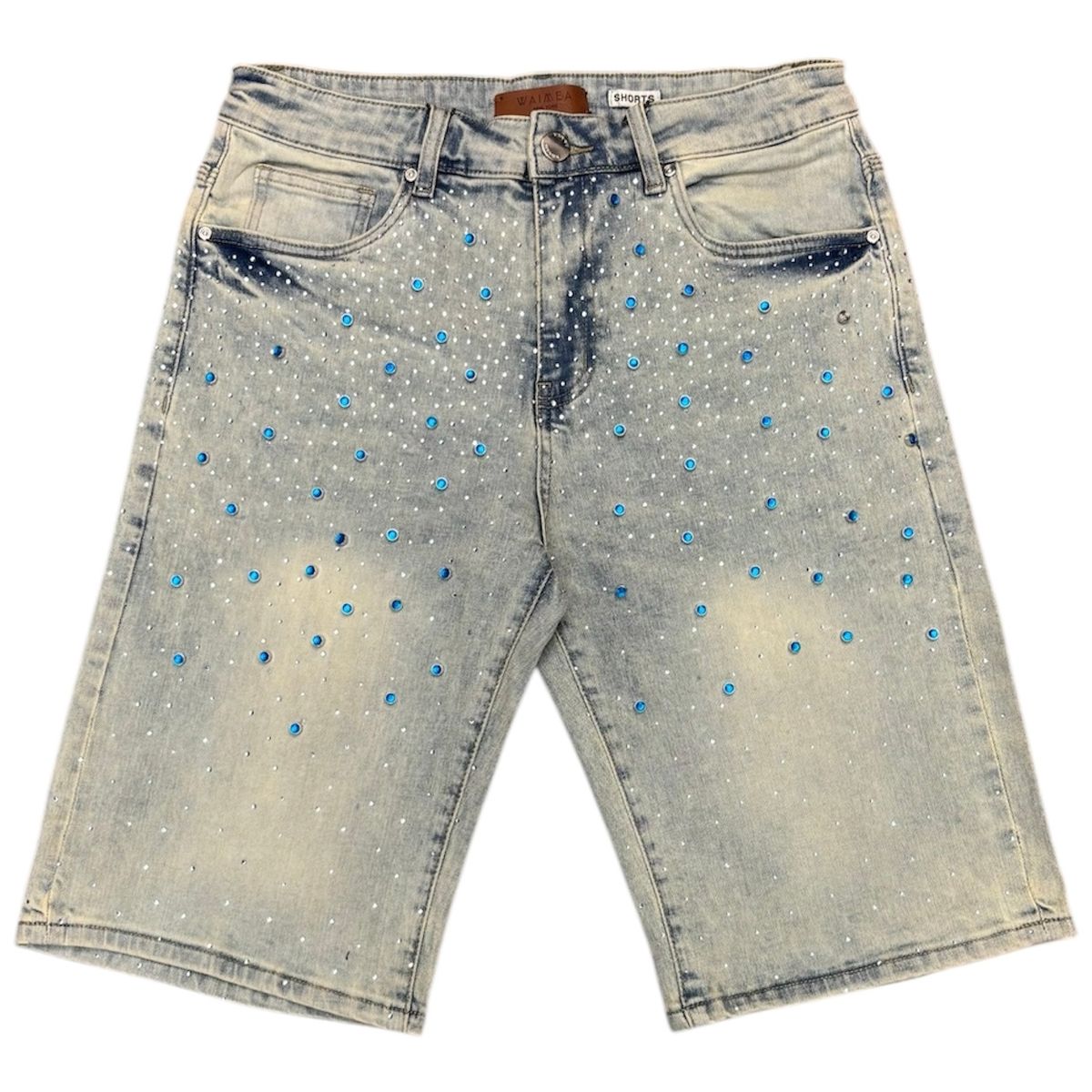 Studded Denim Shorts