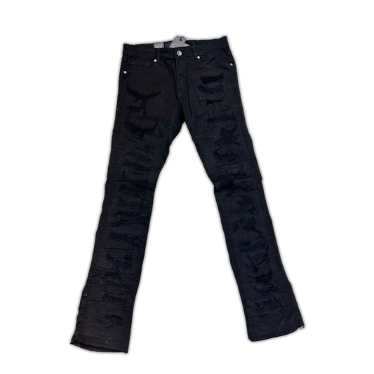 Ripped Stacked Denim
