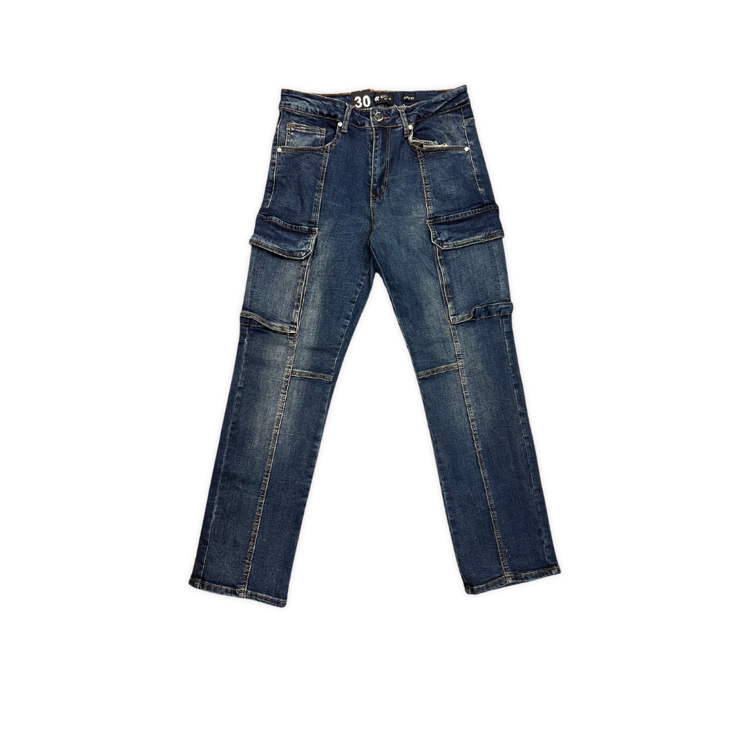 Relaxed Cargo Denim