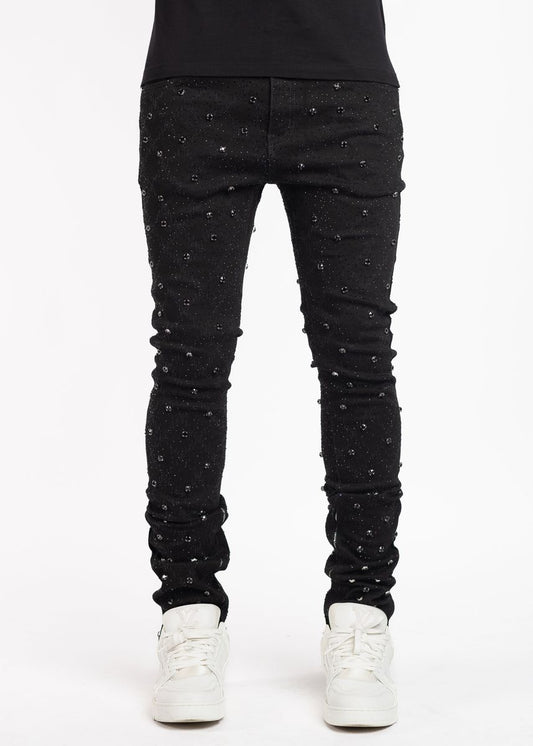 Black Embellished Denim