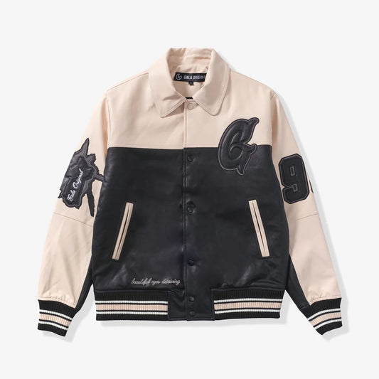 "Abyss" Leather Varsity Jacket