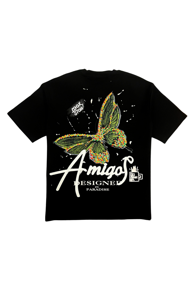 Amigos Black Tee